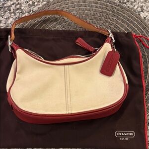 Coach Red and Cream Women's Bag